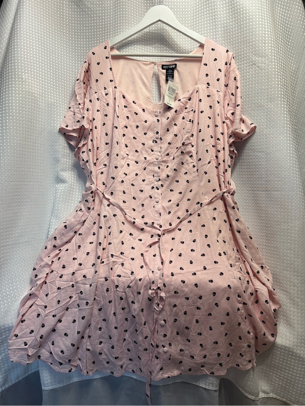 Hot Topic Pink Tunic with Black Heart Print